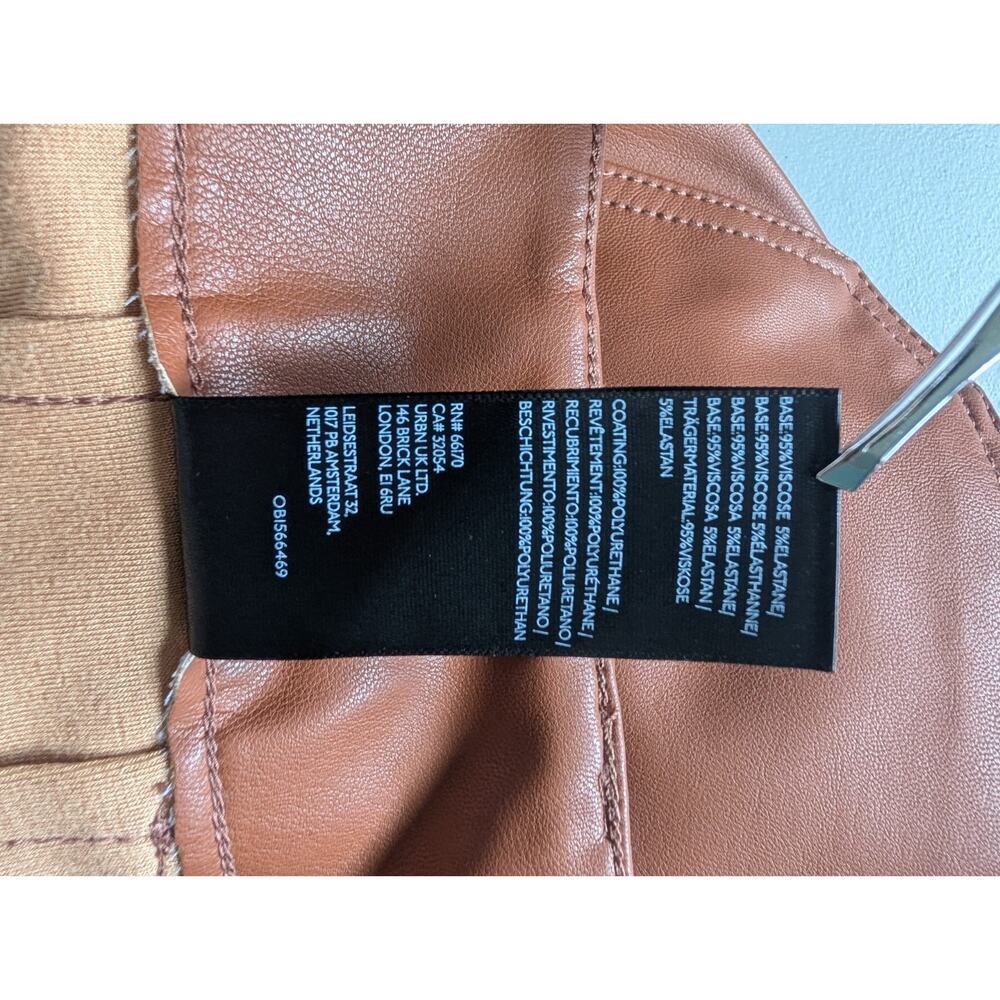 NWT Maeve The Colette Cropped Wide-Leg Faux Leather Pants Size 29 Copper #7D551 - Picture 11 of 11